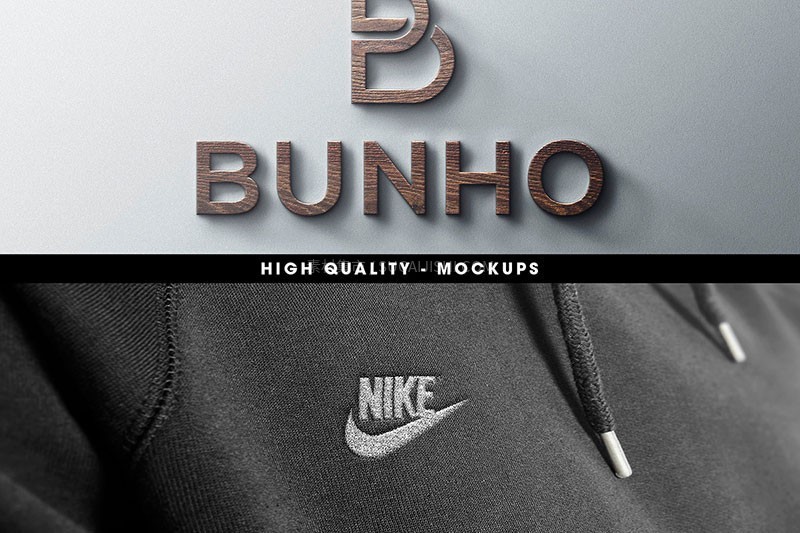 50个服装品牌LOGO设计展示样机模板